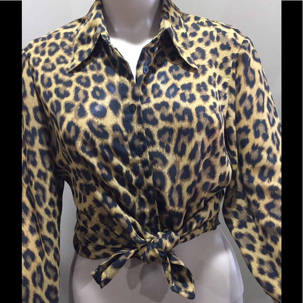 BCBG Leopard print blouse